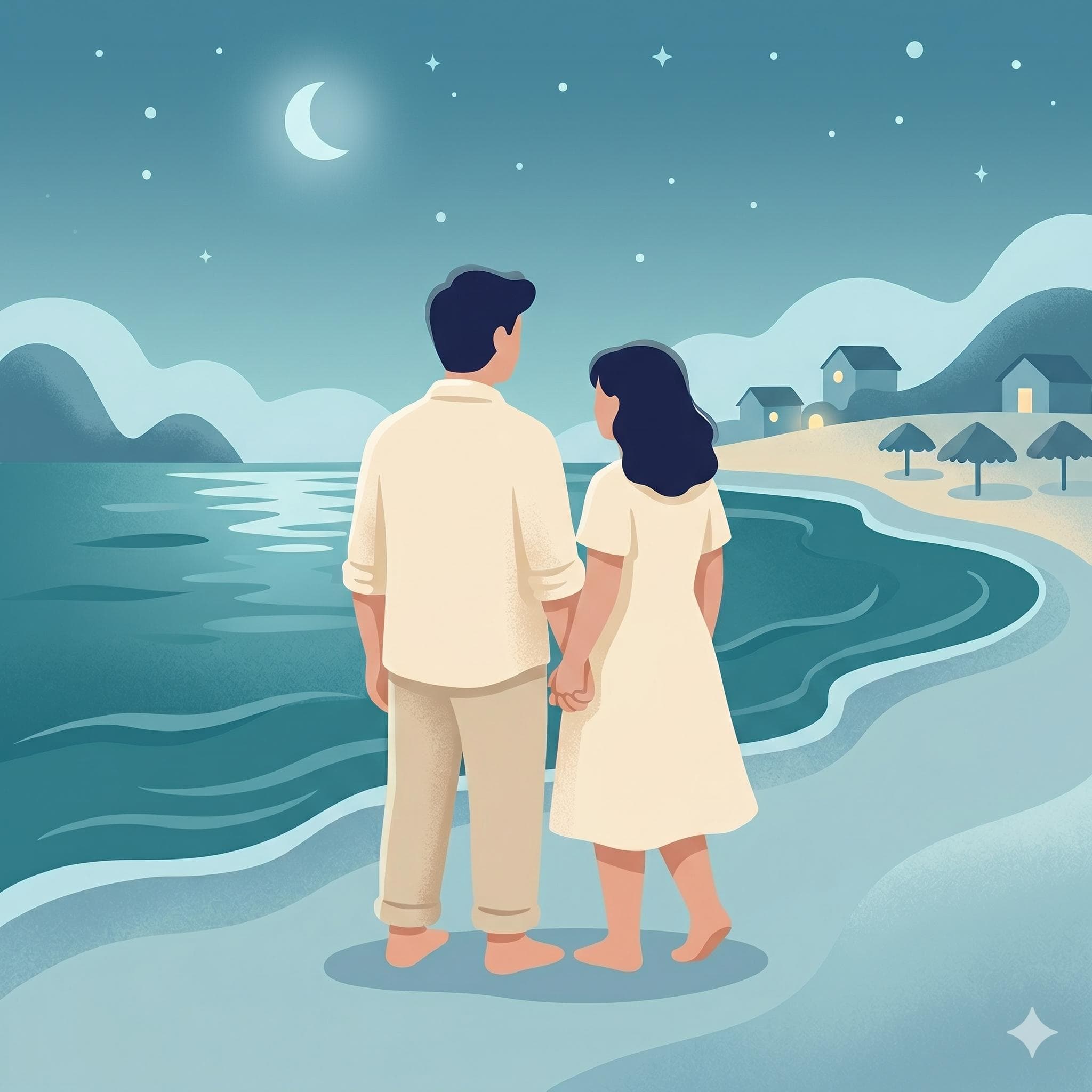 Foto de pareja en la playa
